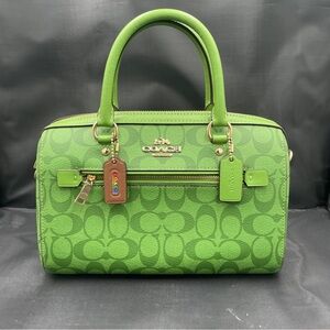 Coach Vibrant Green Signature Satchel